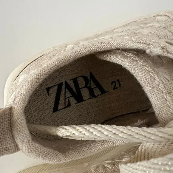 Zara embroidered sneakers